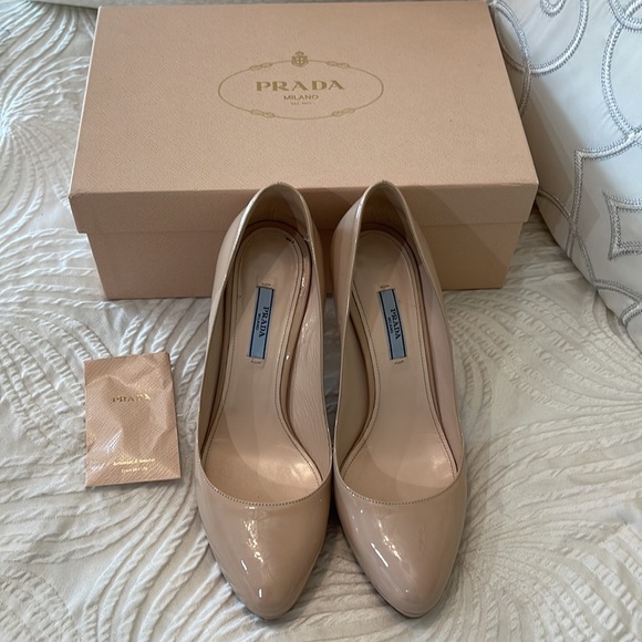 PRADA Pumps size 39.5 Calzature Donna, Vernice Basic, Cipria/Nude - Picture 11 of 17